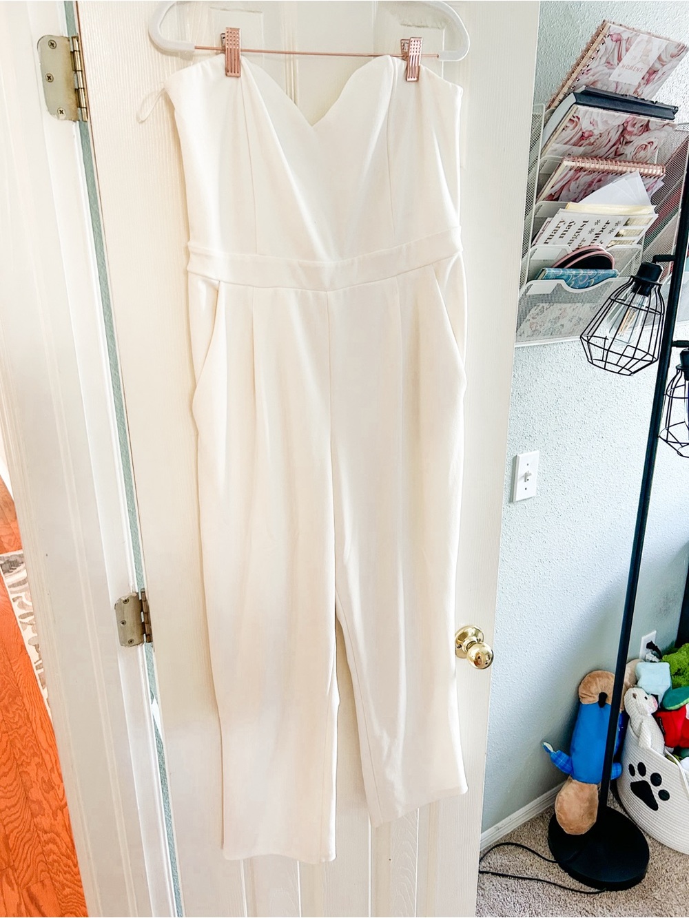 Express white jumpsuit